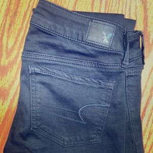 Black American Eagle Super Stretch Jegging